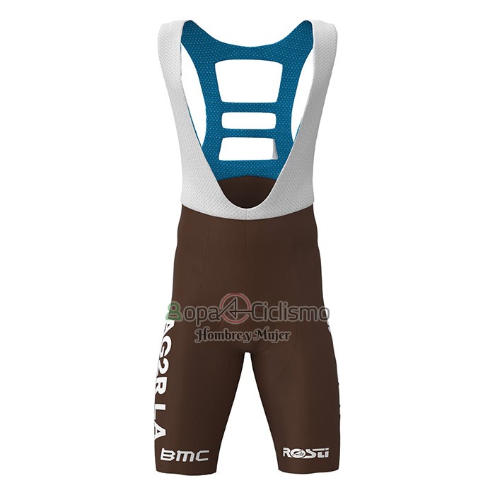 Ag2r Citroen Team Ropa Ciclismo Culotte Corto 2022 Mangas Cortas Blanco Brown